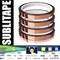 4 rolls Heat resistant Tapes Sublimation Press Transfer Thermal Tape 4mm*30m SUBLITAPE TAWNY